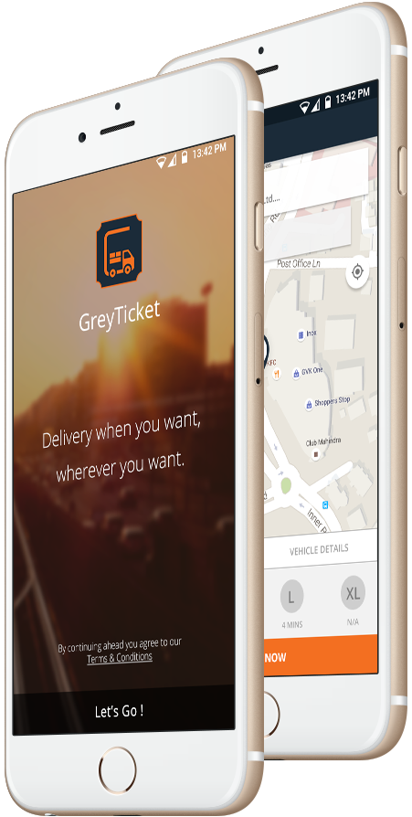 Grey Ticket-Trolley Booking Goods Transportation  mobile app for iphone,android built by us.